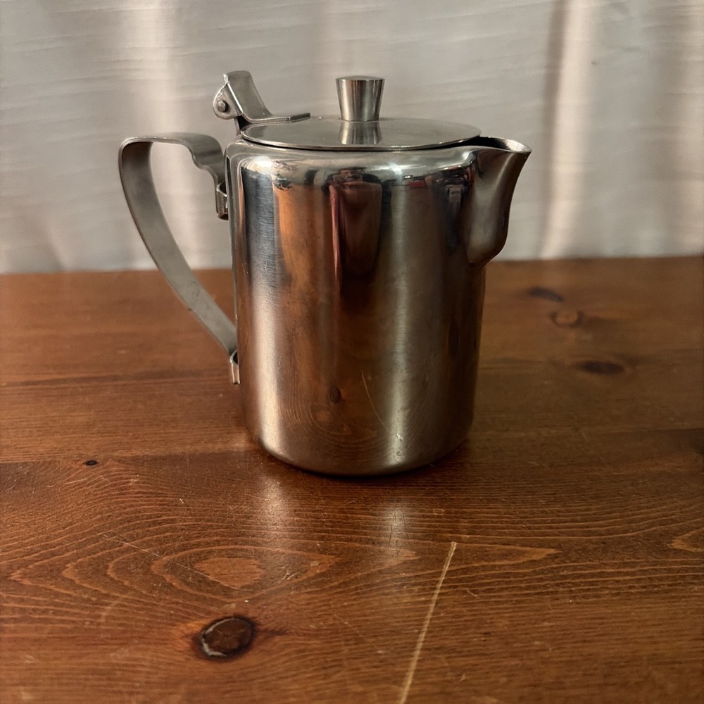 Vintage Gemco Stainless Steel Creamer Made In Japan G5001 Holds 8OZ GUC